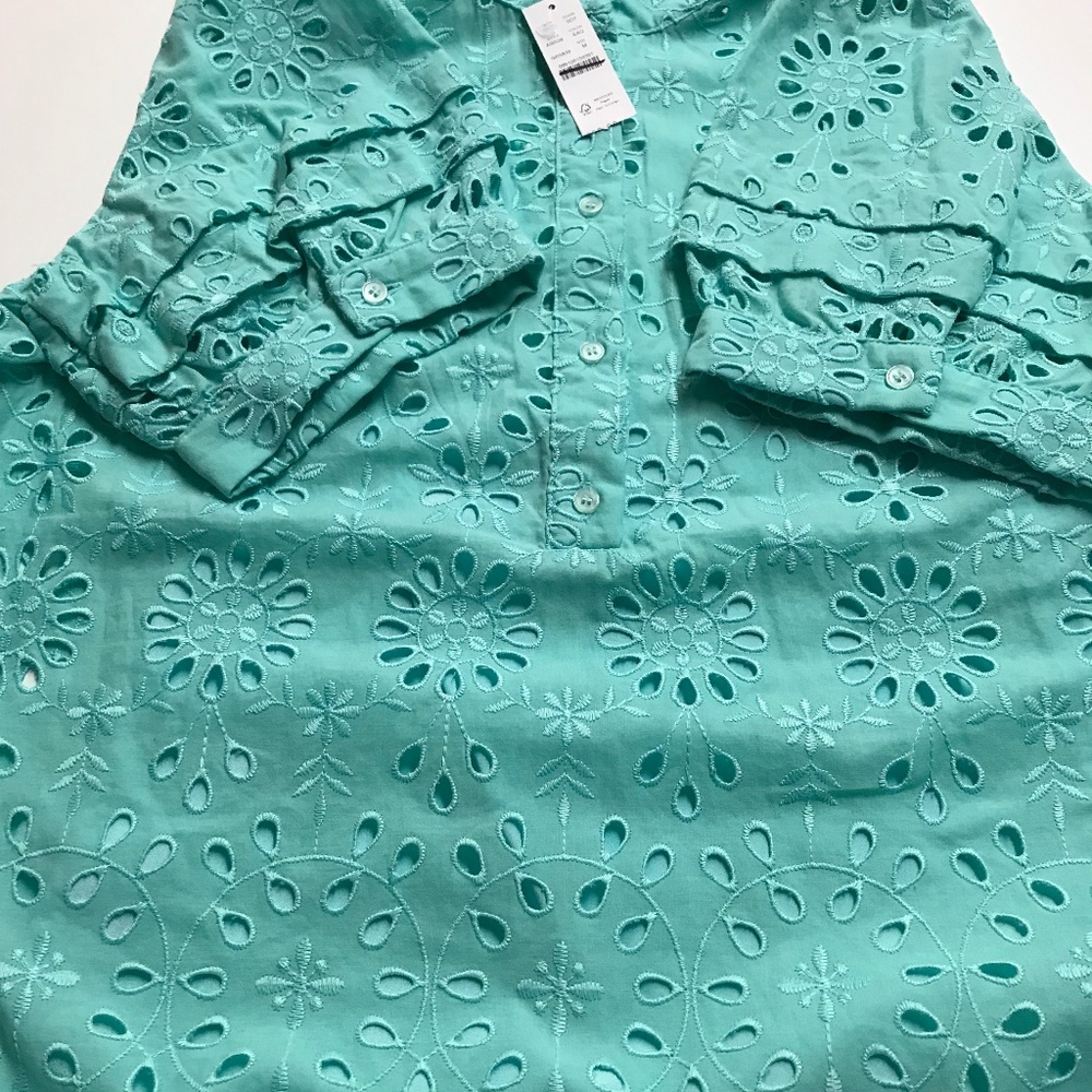 J Crew Puff-sleeve Popover Top